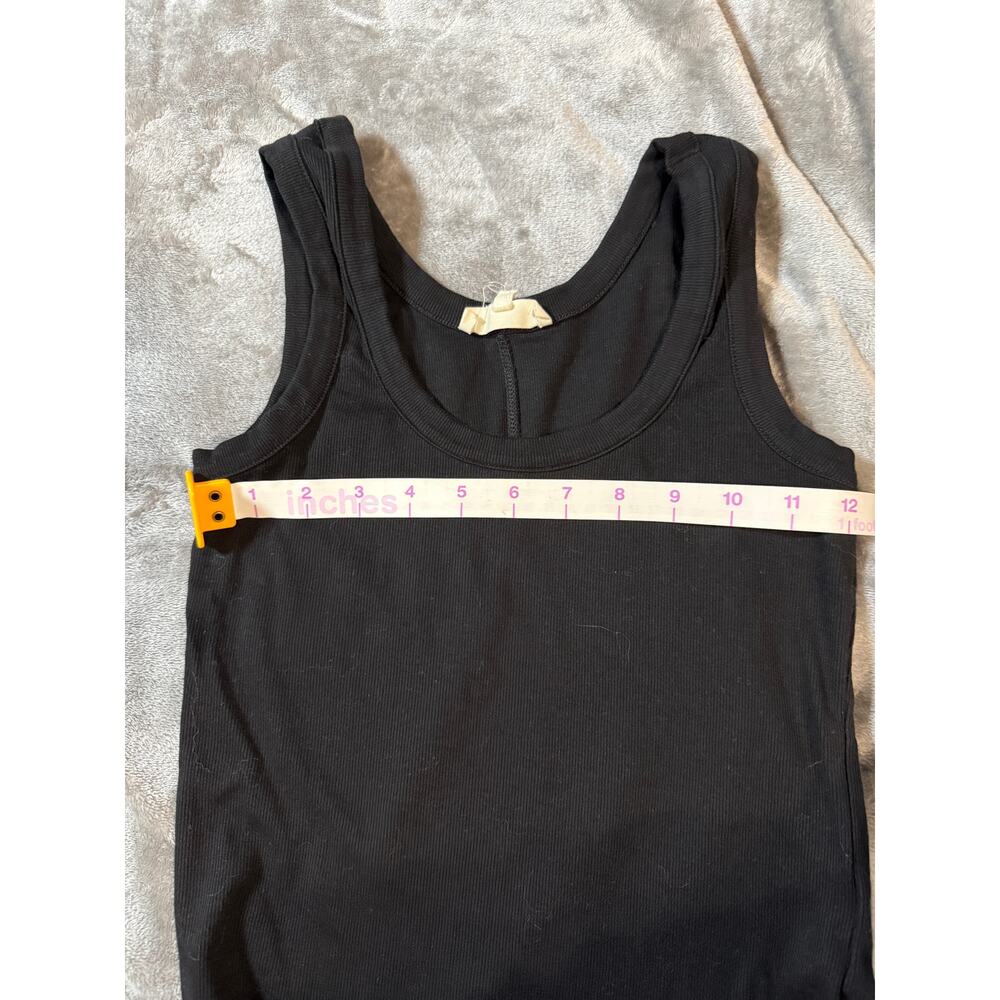 NWT Madewell Size XS Black (Re)generative Cotton Ribbed‎ Scoopneck Tank Y2K - Picture 5 of 6